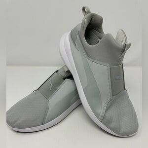 PUMA Women’s Slip-On Athletic Shoes in Gray - 10